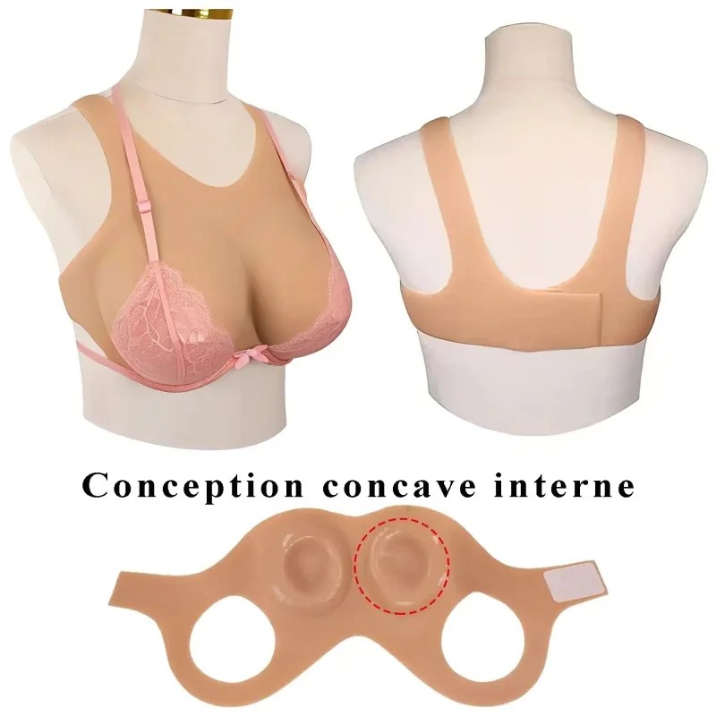 Buste faux seins silicone dos Velcro – Petit prix