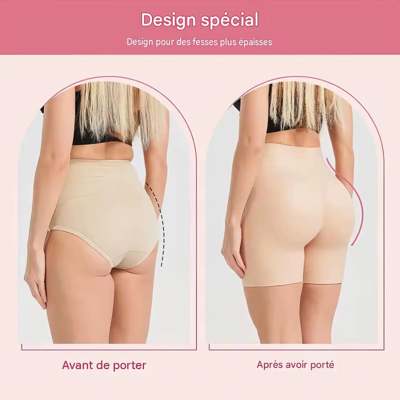 Panty fausses hanches en silicone, taille haute