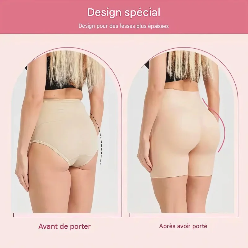 Panty fausses hanches en silicone, taille haute