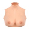 Buste seins réalistes col haut peau claire