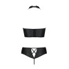 Bustier et string faux cuir Nancy - Passion Passion lingerie