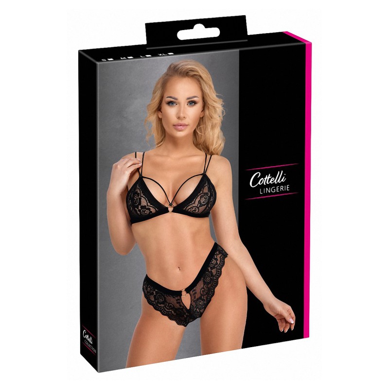 Ensemble coquin noir 2 pièces - Cottelli Lingerie Cotelli Lingerie