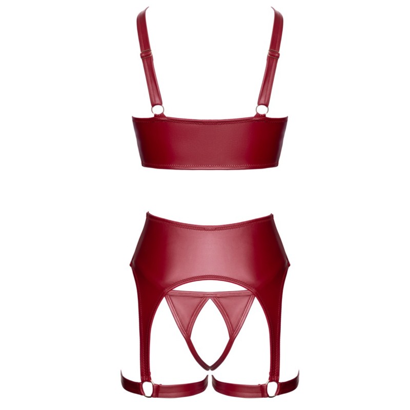 Ensemble seins nus 3 pièces Rouge - Cottelli LINGERIE Cotelli Lingerie