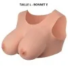 Buste seins réaliste couleur peau claire Taille L Bonnet E