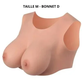 Buste seins réaliste couleur peau claire Taille M Bonnet D
