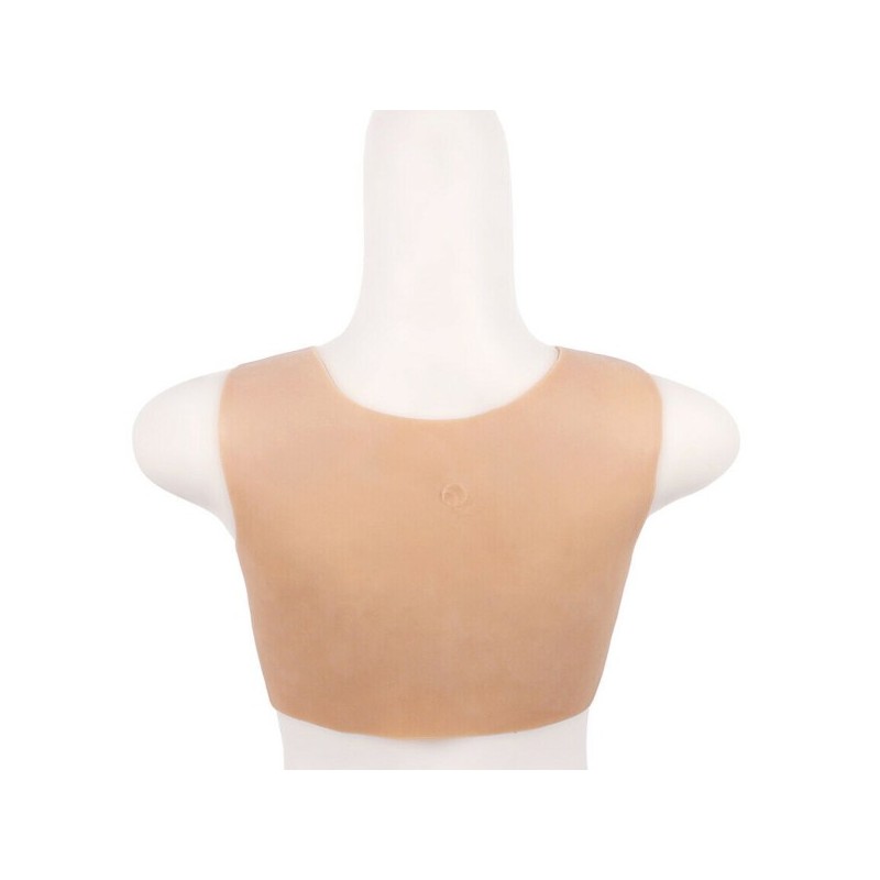 Buste faux seins en silicone, encolure ronde, Bonnet E