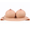 Buste faux seins en silicone, encolure ronde, Bonnet E