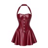 F397 Dark romance corset mini robe Noir HandMade