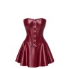 F397 Dark romance corset mini robe Noir HandMade
