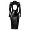 F401 Dark affair robe midi Noir HandMade