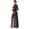 F405 One more kiss robe longue Noir HandMade