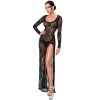 F405 One more kiss robe longue Noir HandMade