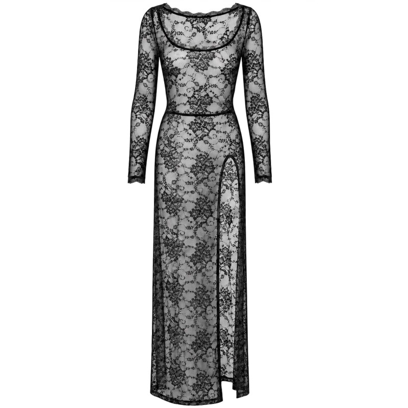 F405 One more kiss robe longue Noir HandMade