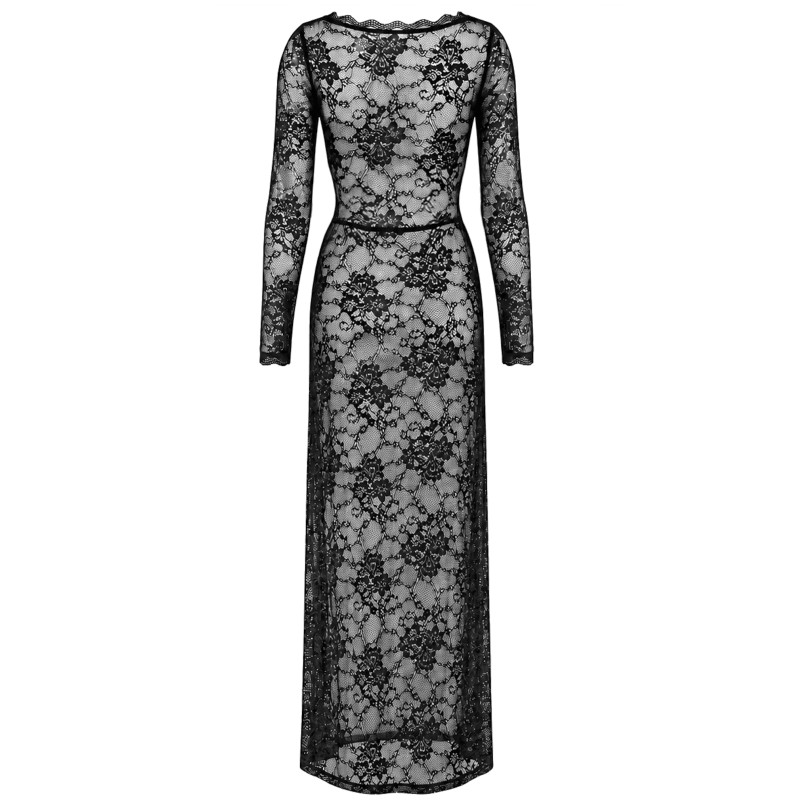 F405 One more kiss robe longue Noir HandMade