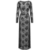 F405 One more kiss robe longue Noir HandMade