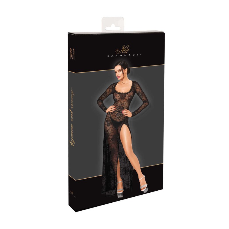 F405 One more kiss robe longue Noir HandMade