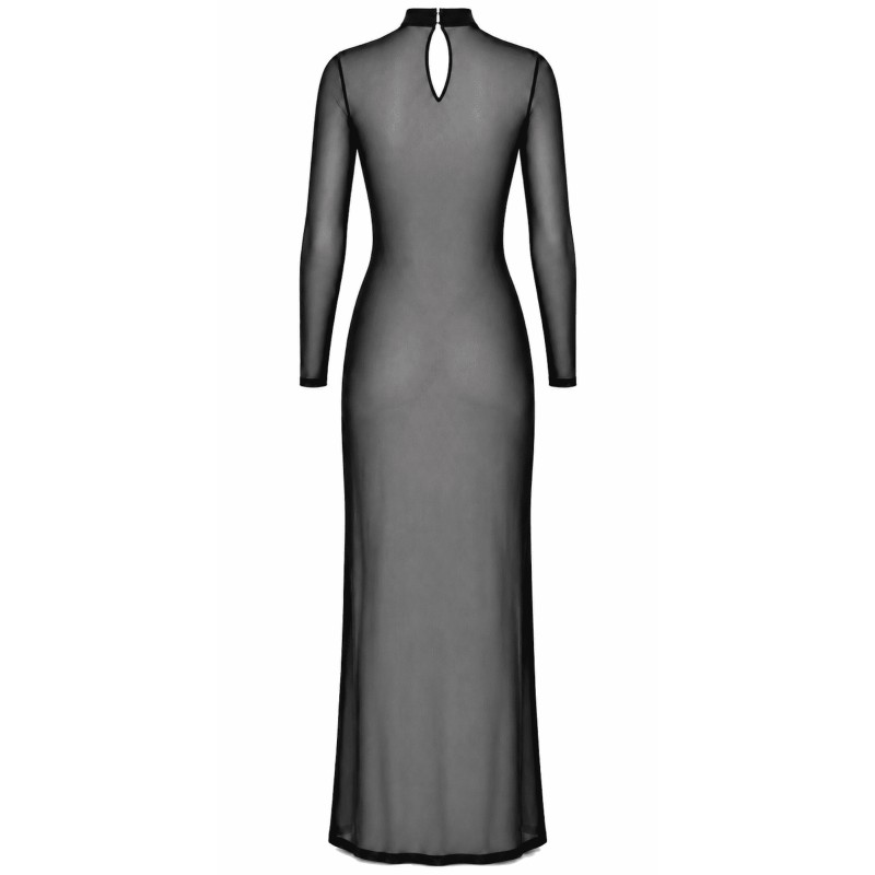 F410 Do Not Disturb robe longue à laçage Noir HandMade