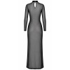 F410 Do Not Disturb robe longue à laçage Noir HandMade