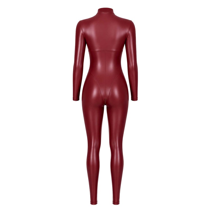 F395 Combinaison Dark Romance avec zip trois voies Noir HandMade
