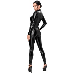 F400 Dark Affair Catsuit Noir HandMade