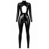 F400 Dark Affair Catsuit Noir HandMade