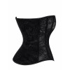 F406 One more kiss Corset en dentelle et powerwetlook Noir HandMade