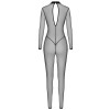 F387 Catsuit transparent noir Noir HandMade