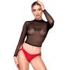 F389 Top transparent noir Noir HandMade