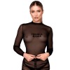 F389 Top transparent noir Noir HandMade