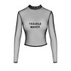 F389 Top transparent noir Noir HandMade