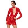 F415 Lovebite Mini Robe Décolleté V Plongeant Noir HandMade