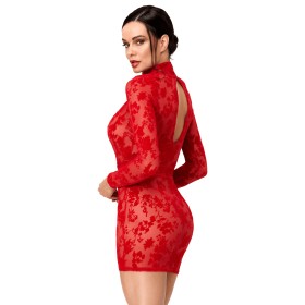 F415 Lovebite Mini Robe Décolleté V Plongeant Noir HandMade