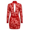 F415 Lovebite Mini Robe Décolleté V Plongeant Noir HandMade