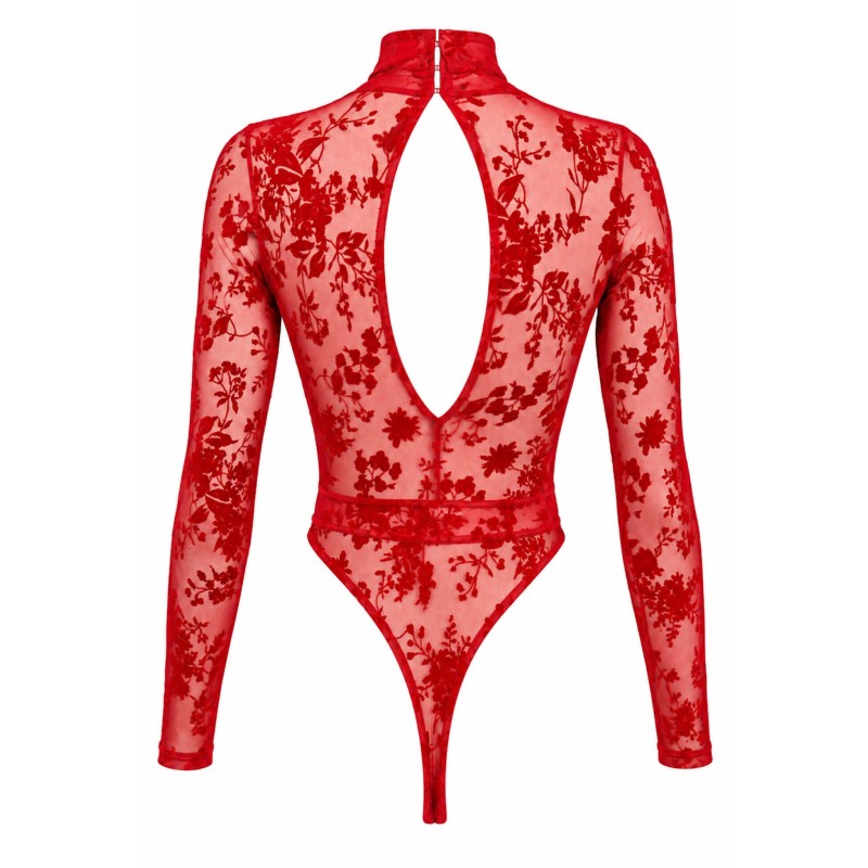 F416 Lovebite Body Décolleté V Plongeant Noir HandMade