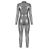 F429 Moondust Bodystocking avec Zip Trois Voies Noir HandMade