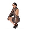F431 Moondust Robe courte dos nu Noir HandMade