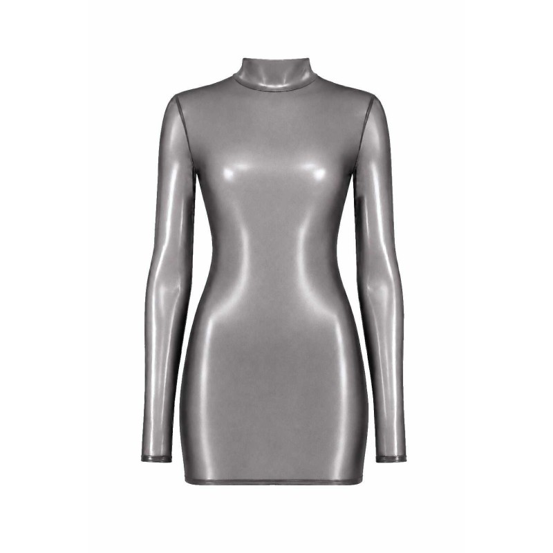 F431 Moondust Robe courte dos nu Noir HandMade