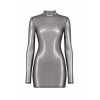 F431 Moondust Robe courte dos nu Noir HandMade