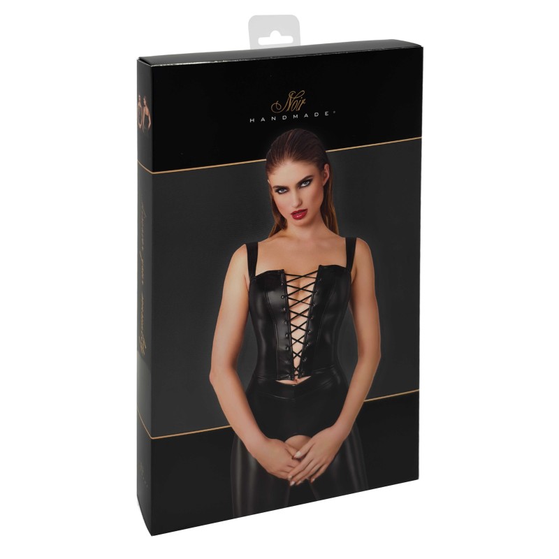 F365 Vixen Corset Top lacé Noir HandMade
