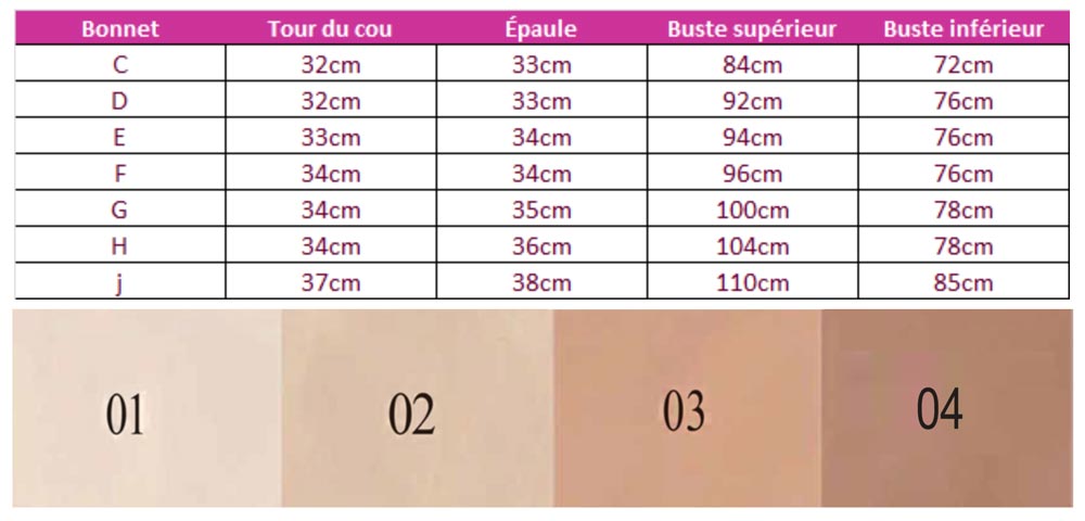 taille- couleur
