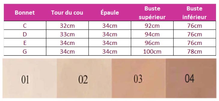 taille- couleur