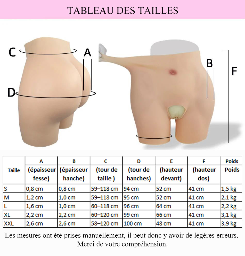 Taille-Fesses rehaussées pour un effet liftant