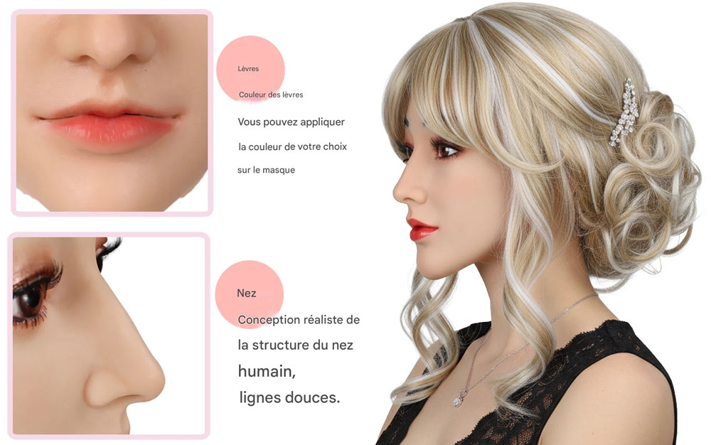 Détail masque féminin